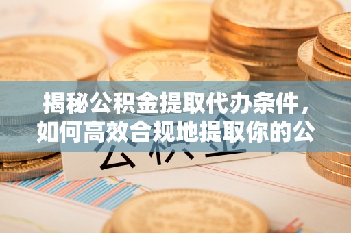辉县揭秘公积金提取代办条件，如何高效合规地提取你的公积金