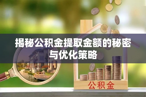 辉县揭秘公积金提取金额的秘密与优化策略