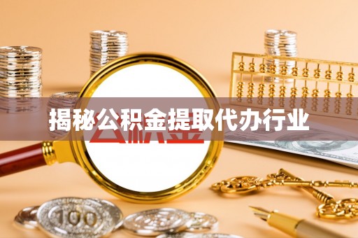 辉县揭秘公积金提取代办行业